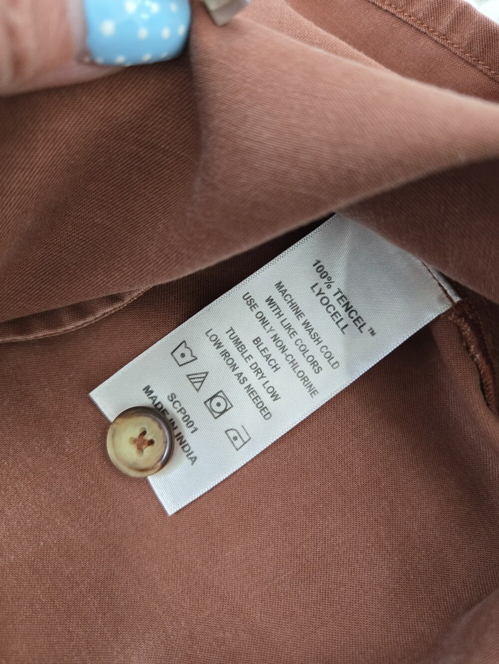 Quince Rust Button-Front Mini Dress - Picture 10 of 11